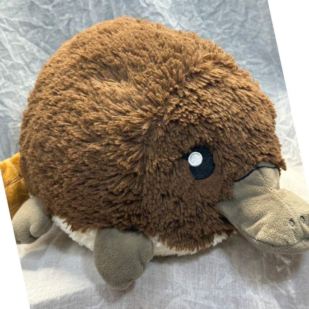 Squishable Round Platypus 10 Inch Brown Cream Stuffed Animal Plush Toy
